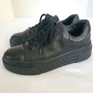 J Slides black platform sneakers